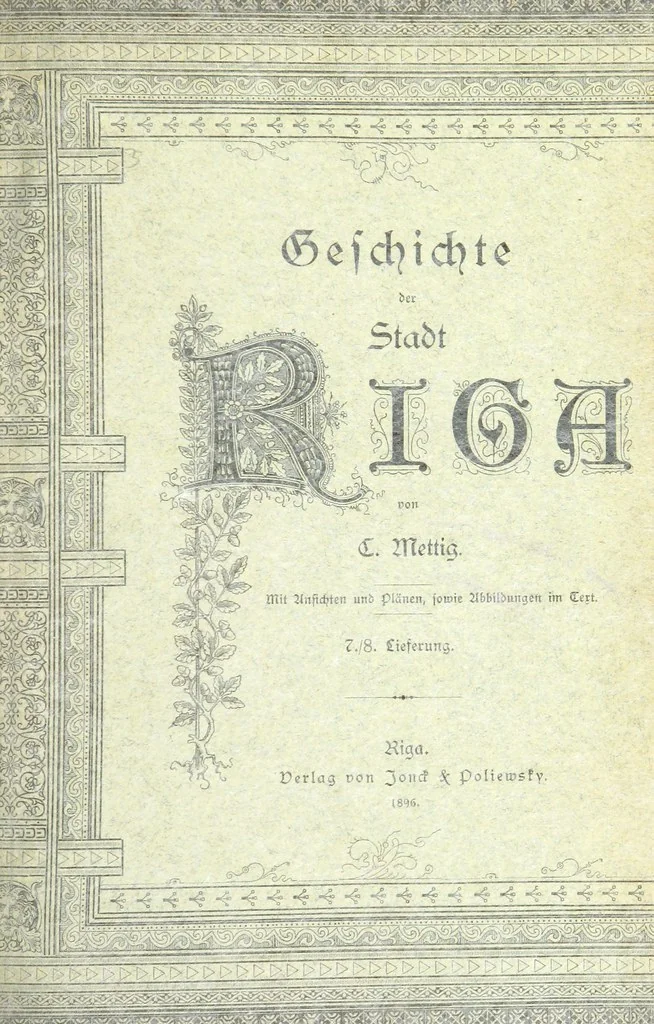 An illustration from Geschichte der Stadt Riga, 1897, leaf 535