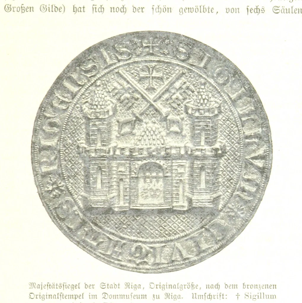 An illustration from Geschichte der Stadt Riga, 1897, leaf 85