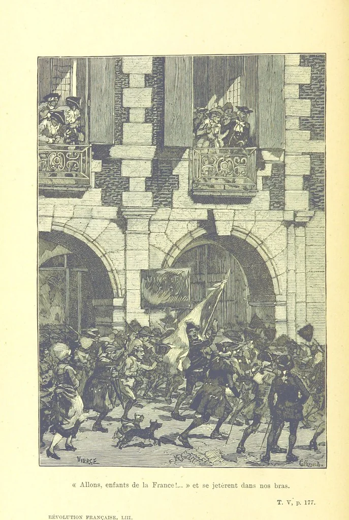 An illustration from Histoire de la Révolution Française, 1887, leaf 198
