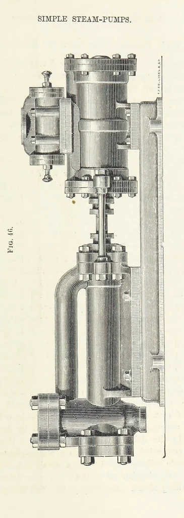 An illustration from Mine Drainage; being a complete and practical treatise on direct-acting underground steam-pumping machinery, etc. [With plates, 1881, leaf 127