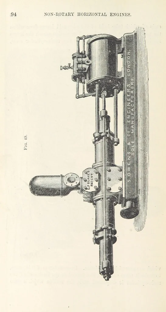 An illustration from Mine Drainage; being a complete and practical treatise on direct-acting underground steam-pumping machinery, etc. [With plates, 1881, leaf 134