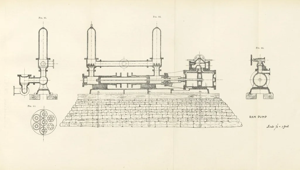 An illustration from Mine Drainage; being a complete and practical treatise on direct-acting underground steam-pumping machinery, etc. [With plates, 1881, leaf 175