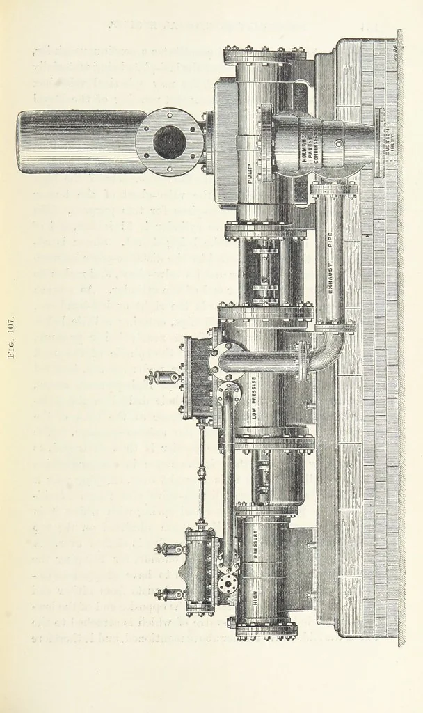 An illustration from Mine Drainage; being a complete and practical treatise on direct-acting underground steam-pumping machinery, etc. [With plates, 1881, leaf 243