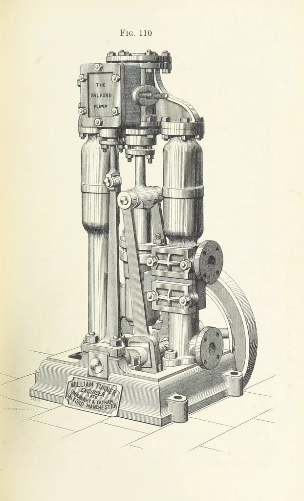 An illustration from Mine Drainage; being a complete and practical treatise on direct-acting underground steam-pumping machinery, etc. [With plates, 1881, leaf 265