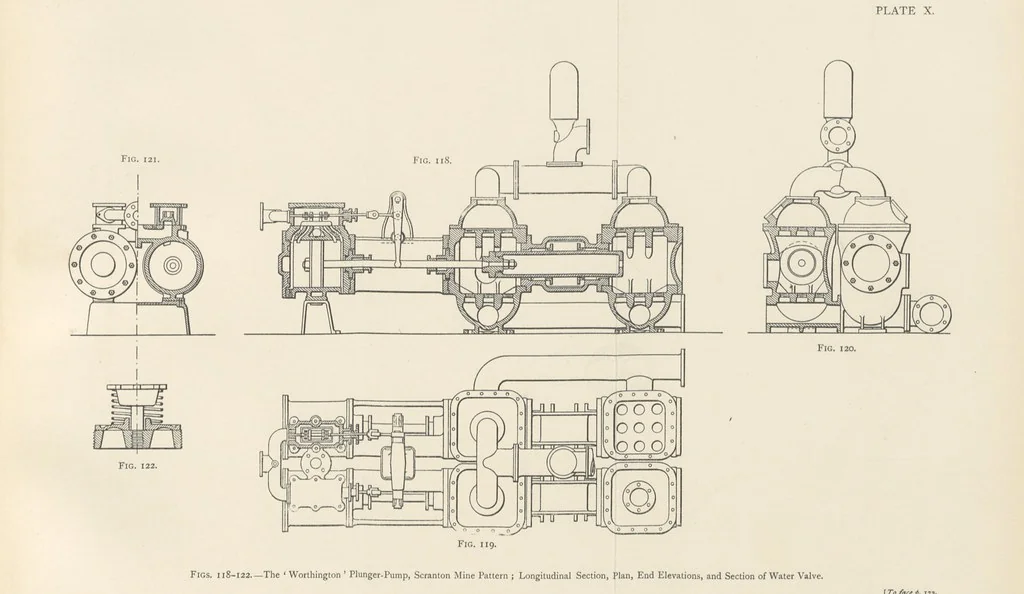 An illustration from Mine Drainage ... Second edition, rewritten and enlarged. With ... illustrations, 1899, leaf 215