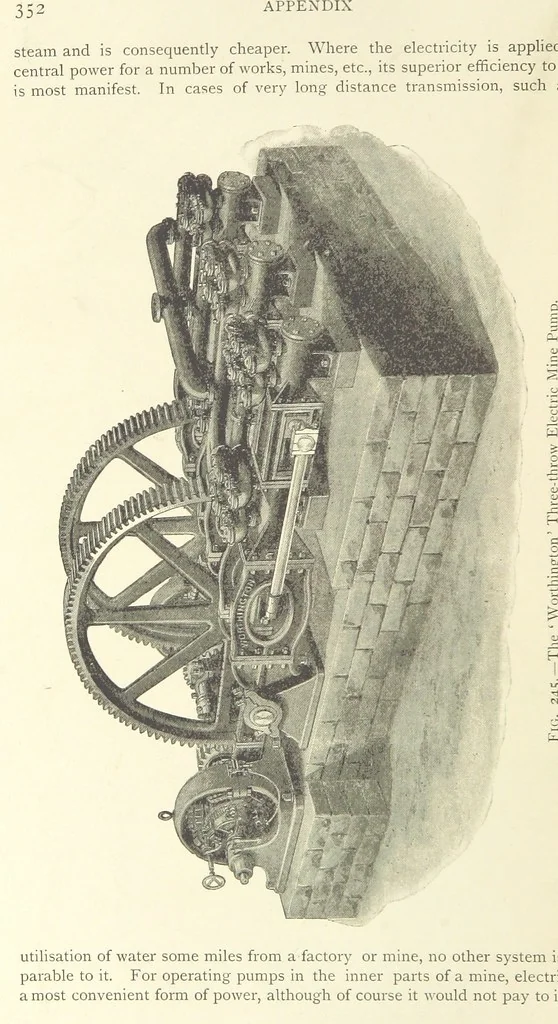 An illustration from Mine Drainage ... Second edition, rewritten and enlarged. With ... illustrations, 1899, leaf 406