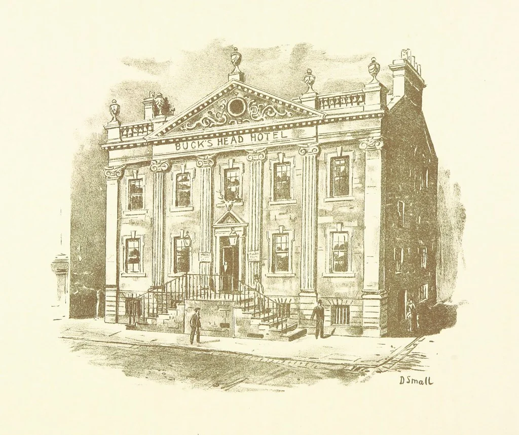 An illustration from By-gone Glasgow ... Forty full-page drawings and twenty-three text illustrations by D. Small, etc, 1896, leaf 104