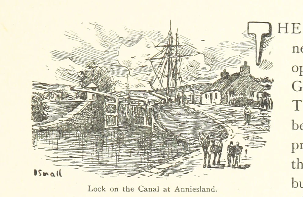 An illustration from By-gone Glasgow ... Forty full-page drawings and twenty-three text illustrations by D. Small, etc, 1896, leaf 173