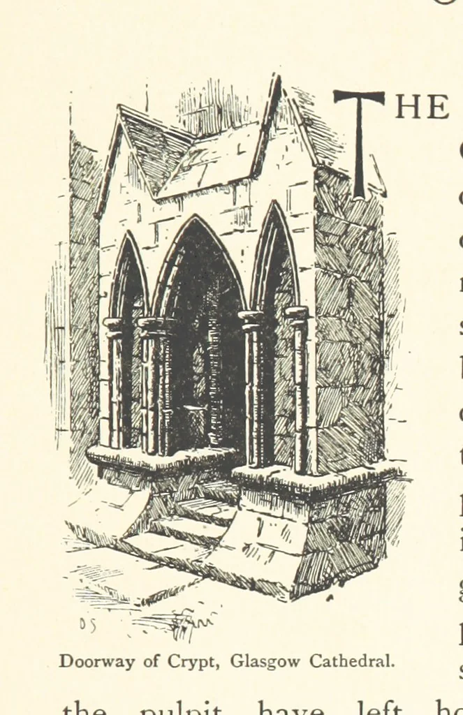 An illustration from By-gone Glasgow ... Forty full-page drawings and twenty-three text illustrations by D. Small, etc, 1896, leaf 21