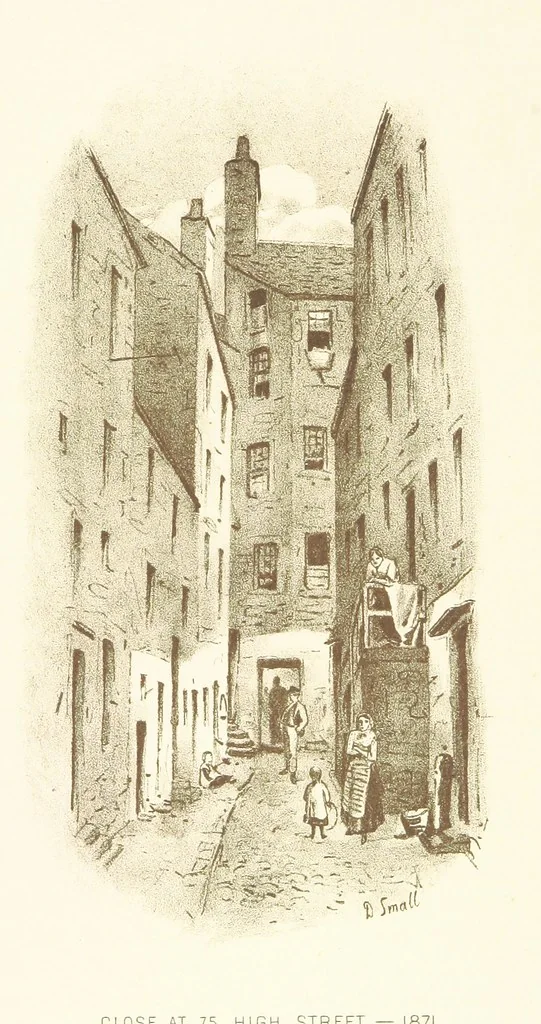 An illustration from By-gone Glasgow ... Forty full-page drawings and twenty-three text illustrations by D. Small, etc, 1896, leaf 28