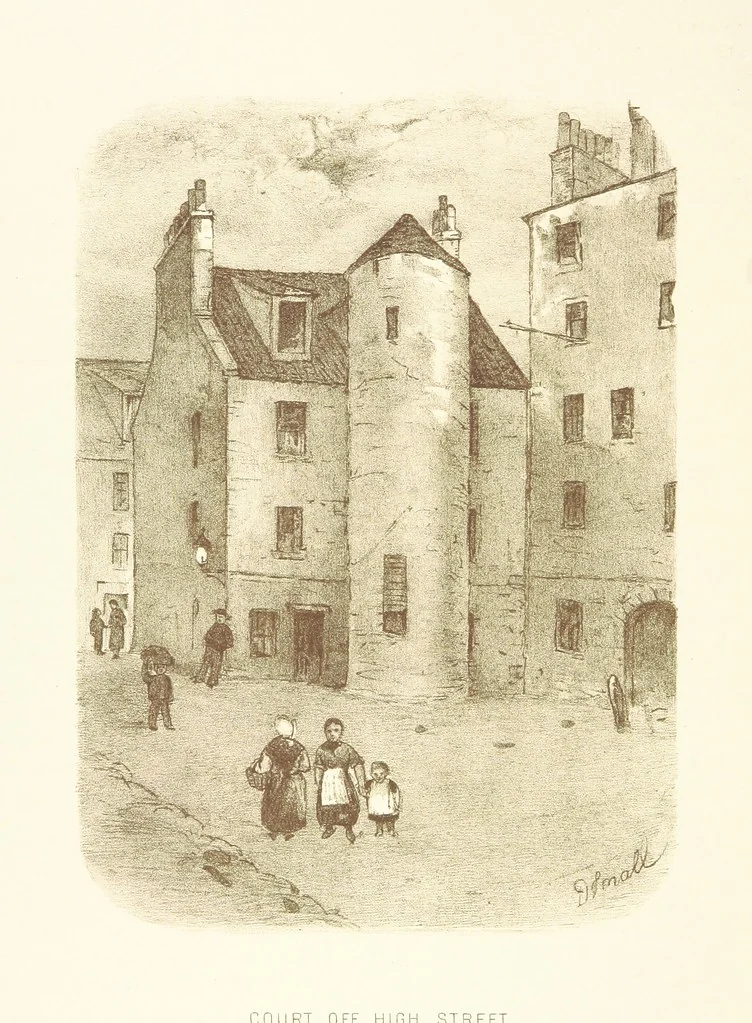 An illustration from By-gone Glasgow ... Forty full-page drawings and twenty-three text illustrations by D. Small, etc, 1896, leaf 32