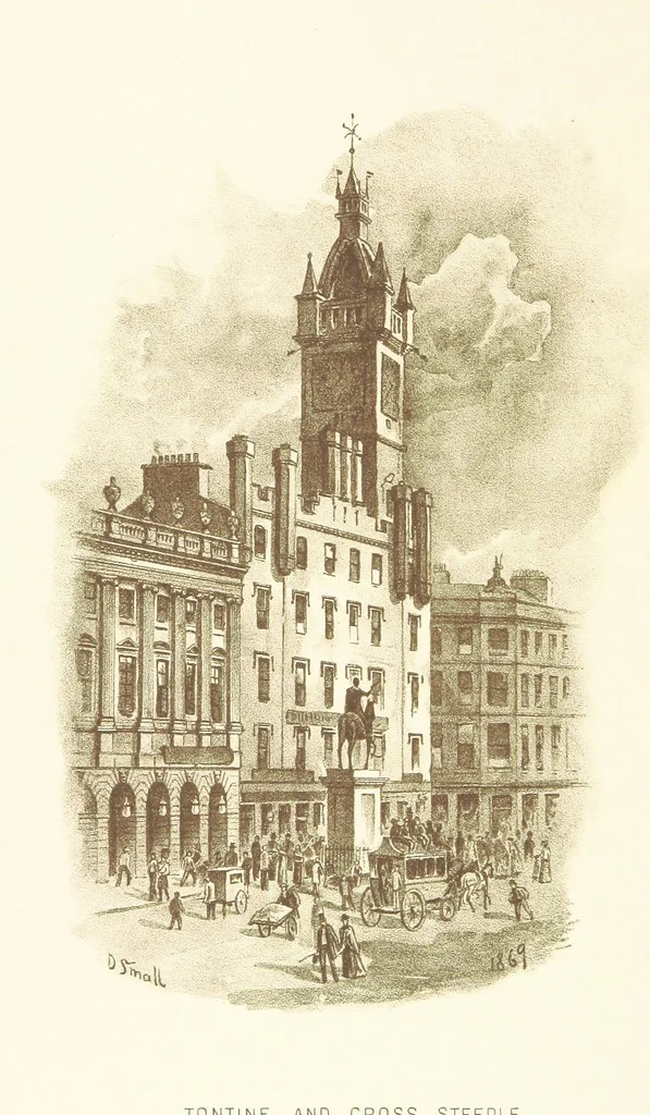 An illustration from By-gone Glasgow ... Forty full-page drawings and twenty-three text illustrations by D. Small, etc, 1896, leaf 44