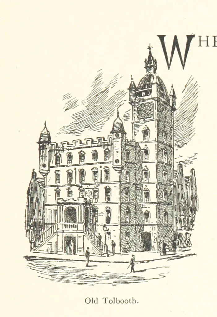An illustration from By-gone Glasgow ... Forty full-page drawings and twenty-three text illustrations by D. Small, etc, 1896, leaf 45