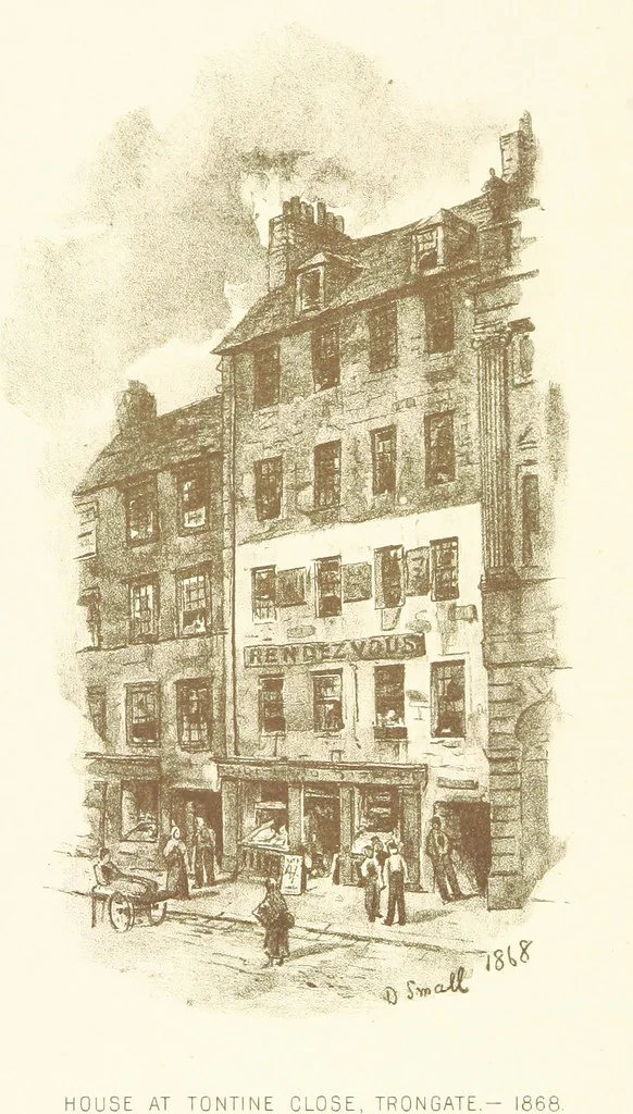 An illustration from By-gone Glasgow ... Forty full-page drawings and twenty-three text illustrations by D. Small, etc, 1896, leaf 48