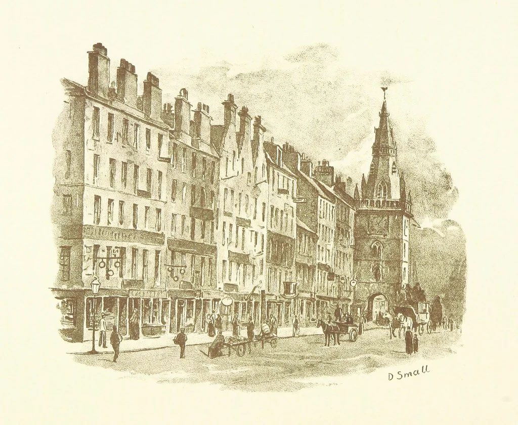 An illustration from By-gone Glasgow ... Forty full-page drawings and twenty-three text illustrations by D. Small, etc, 1896, leaf 52