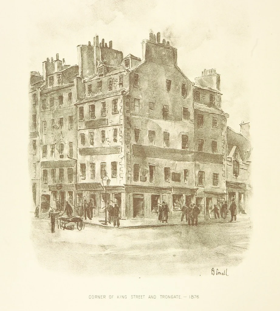 An illustration from By-gone Glasgow ... Forty full-page drawings and twenty-three text illustrations by D. Small, etc, 1896, leaf 56
