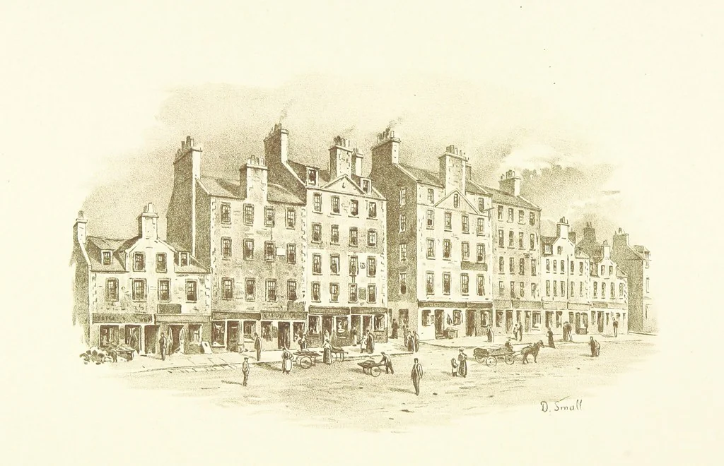An illustration from By-gone Glasgow ... Forty full-page drawings and twenty-three text illustrations by D. Small, etc, 1896, leaf 72