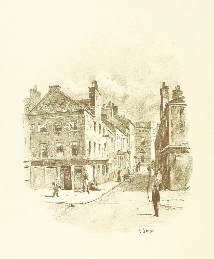 An illustration from By-gone Glasgow ... Forty full-page drawings and twenty-three text illustrations by D. Small, etc, 1896, leaf 92