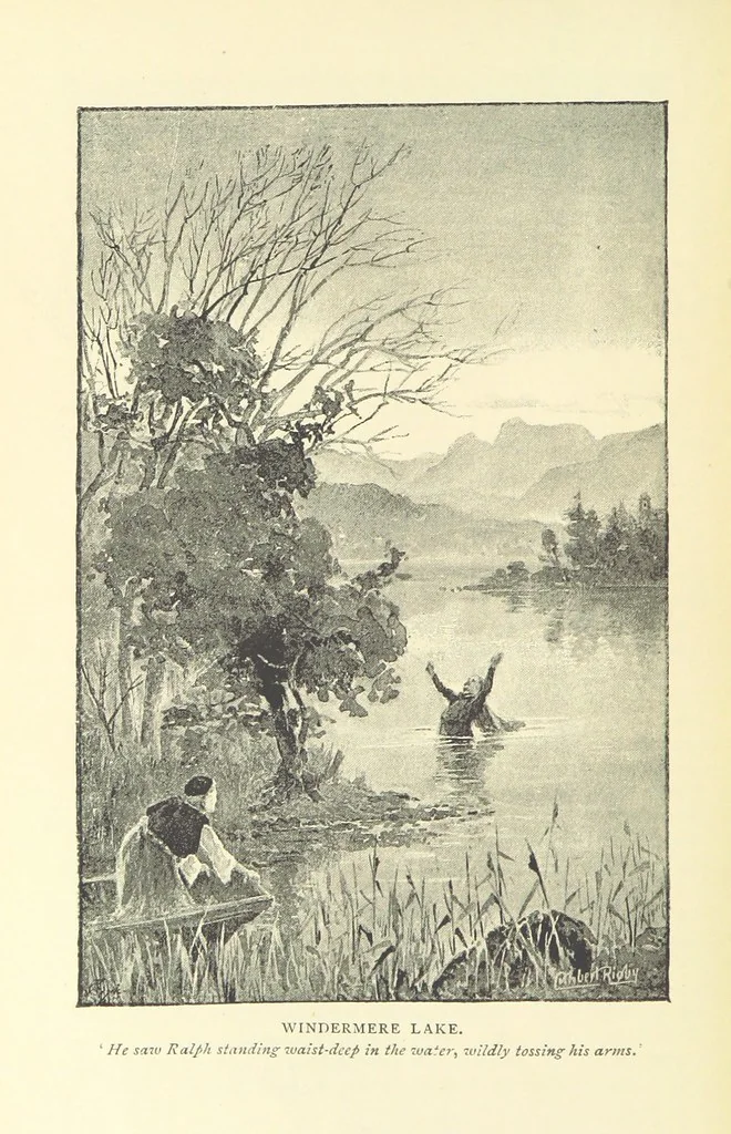 An illustration from Lake Country Romances ... With ... illustrations, etc. [Republished from the “Westmorland Gazette.”, 1892, leaf 198
