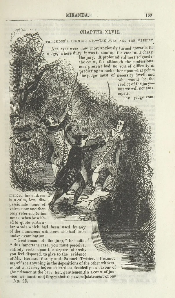 An illustration from Miranda; or, the Heiress of the Grange. A romance. By the author of “Ada the Betrayed” [i.e. James M. Rymer], etc, 1848, leaf 179
