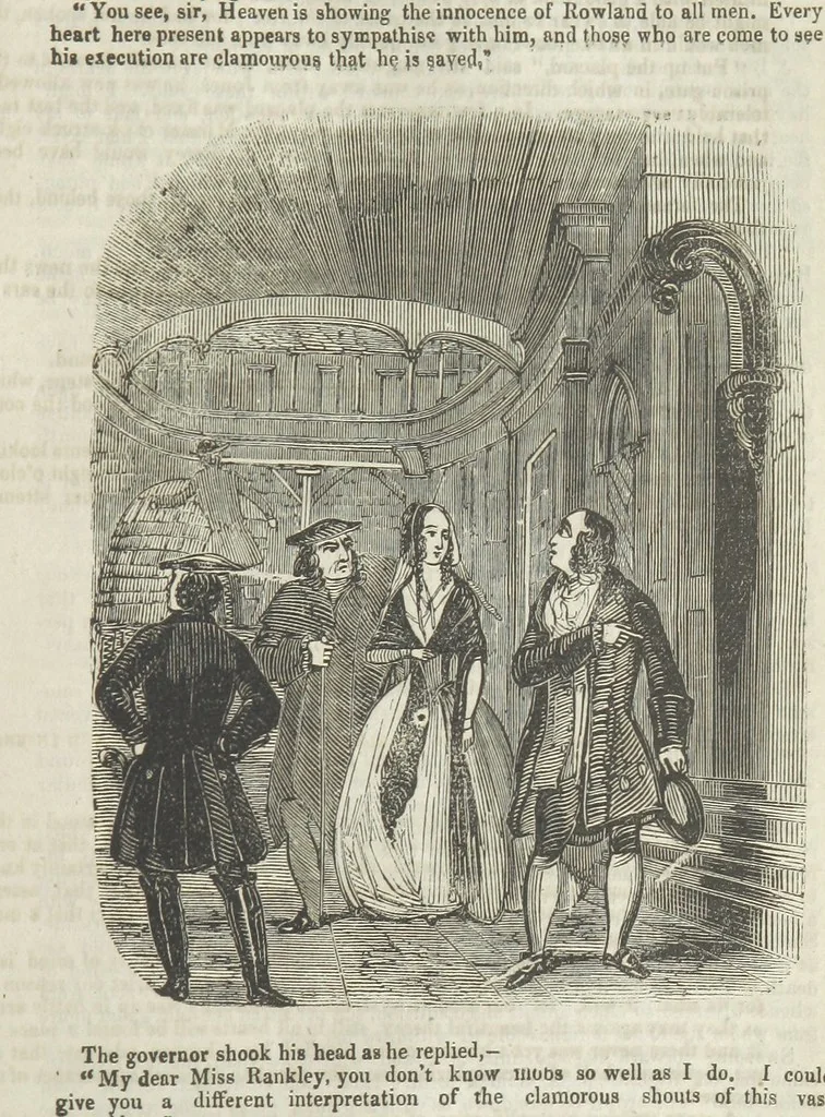 An illustration from Miranda; or, the Heiress of the Grange. A romance. By the author of “Ada the Betrayed” [i.e. James M. Rymer], etc, 1848, leaf 291