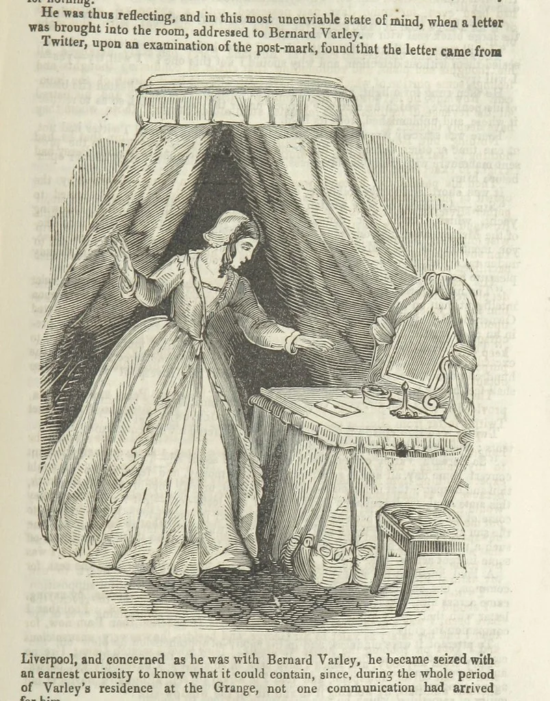 An illustration from Miranda; or, the Heiress of the Grange. A romance. By the author of “Ada the Betrayed” [i.e. James M. Rymer], etc, 1848, leaf 339