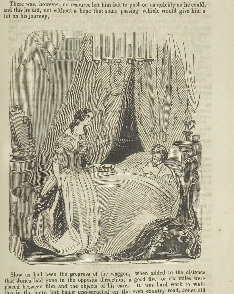 An illustration from Miranda; or, the Heiress of the Grange. A romance. By the author of “Ada the Betrayed” [i.e. James M. Rymer], etc, 1848, leaf 419