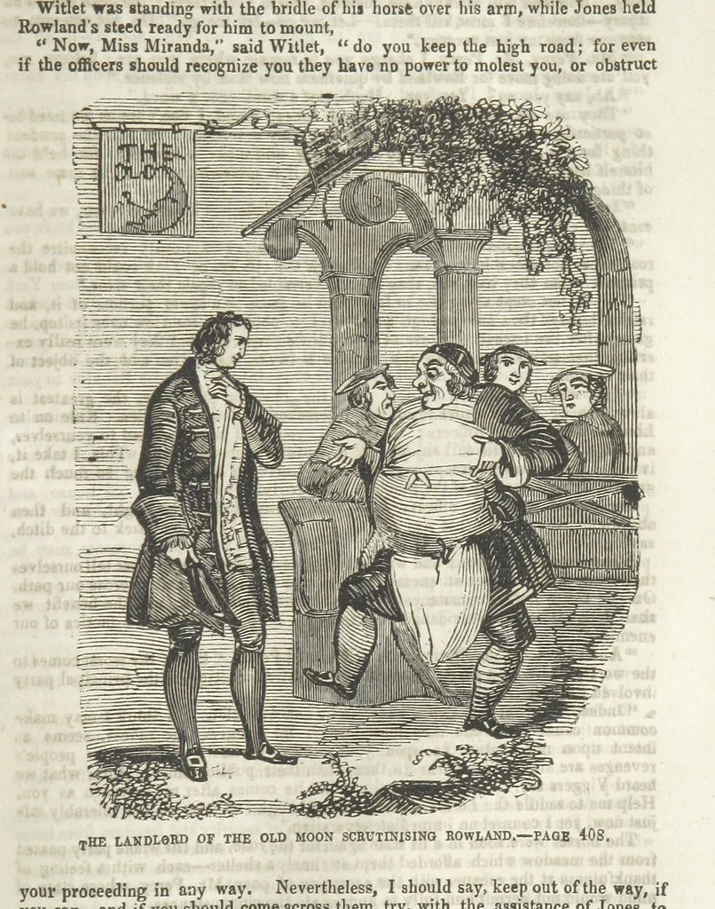 An illustration from Miranda; or, the Heiress of the Grange. A romance. By the author of “Ada the Betrayed” [i.e. James M. Rymer], etc, 1848, leaf 443