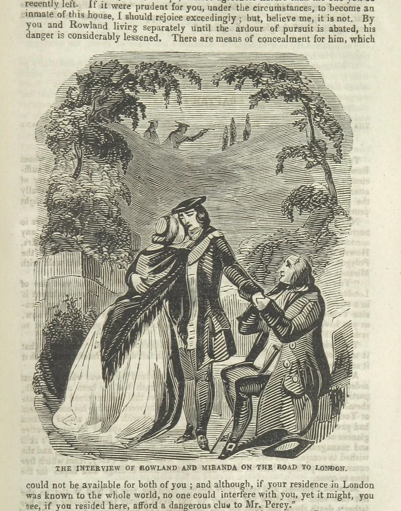 An illustration from Miranda; or, the Heiress of the Grange. A romance. By the author of “Ada the Betrayed” [i.e. James M. Rymer], etc, 1848, leaf 491