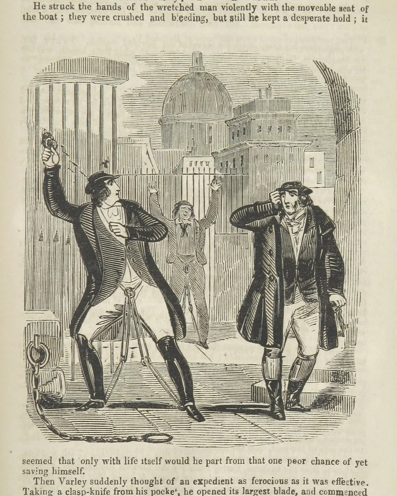 An illustration from Miranda; or, the Heiress of the Grange. A romance. By the author of “Ada the Betrayed” [i.e. James M. Rymer], etc, 1848, leaf 539