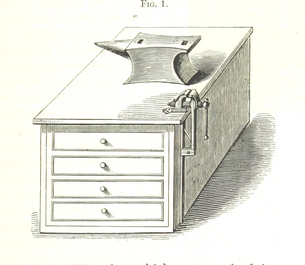An illustration from Manual of practical assaying, 1868, leaf 53