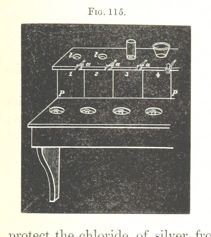 An illustration from Manual of practical assaying, 1868, leaf 597