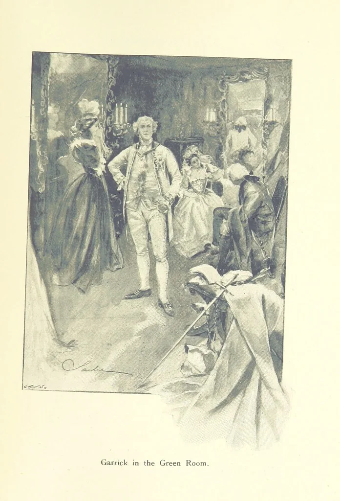 An illustration from The Impudent Comedian and others. [Tales.] ... With illustrations by R. Sauber, 1897, leaf 107