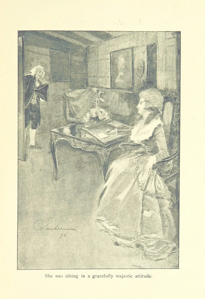 An illustration from The Impudent Comedian and others. [Tales.] ... With illustrations by R. Sauber, 1897, leaf 145