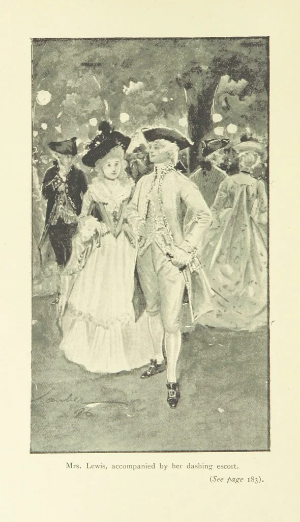 An illustration from The Impudent Comedian and others. [Tales.] ... With illustrations by R. Sauber, 1897, leaf 164