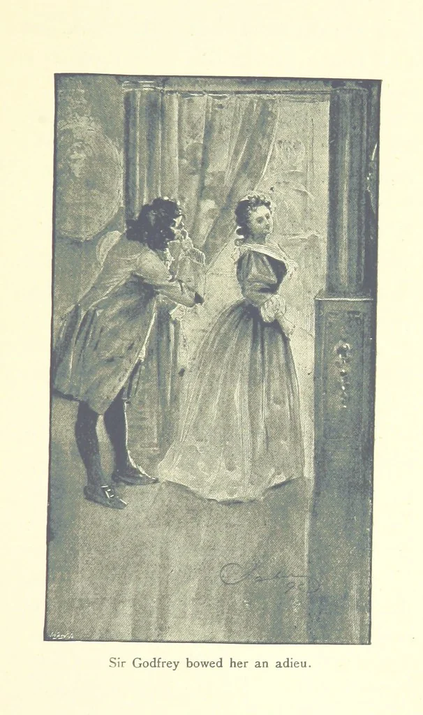 An illustration from The Impudent Comedian and others. [Tales.] ... With illustrations by R. Sauber, 1897, leaf 223