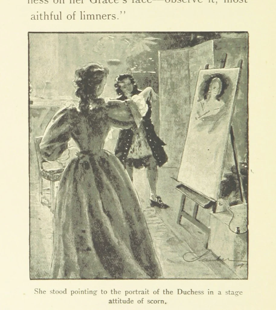 An illustration from The Impudent Comedian and others. [Tales.] ... With illustrations by R. Sauber, 1897, leaf 234