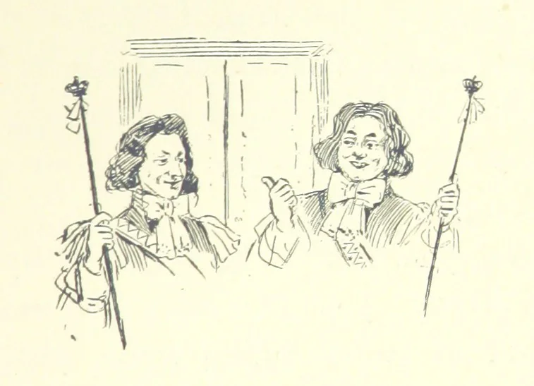 An illustration from The Impudent Comedian and others. [Tales.] ... With illustrations by R. Sauber, 1897, leaf 35