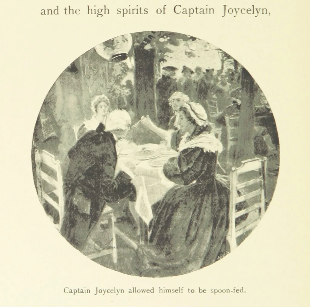 An illustration from The Impudent Comedian and others. [Tales.] ... With illustrations by R. Sauber, 1897, leaf 98