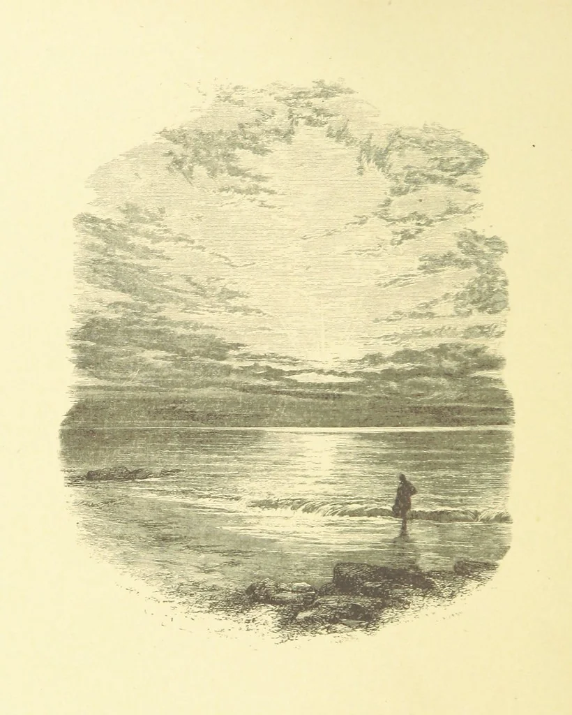 An illustration from Moore's Irish Melodies, Lalla Rookh, National Airs, Legendary Ballads, Songs, etc., with a memoir by J. F. Waller. Illustrations, etc, 1867, leaf 132