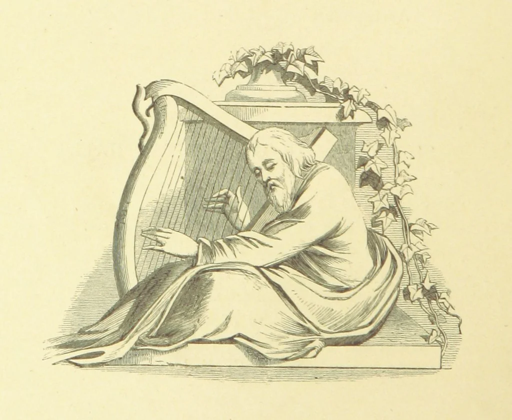 An illustration from Moore's Irish Melodies, Lalla Rookh, National Airs, Legendary Ballads, Songs, etc., with a memoir by J. F. Waller. Illustrations, etc, 1867, leaf 168