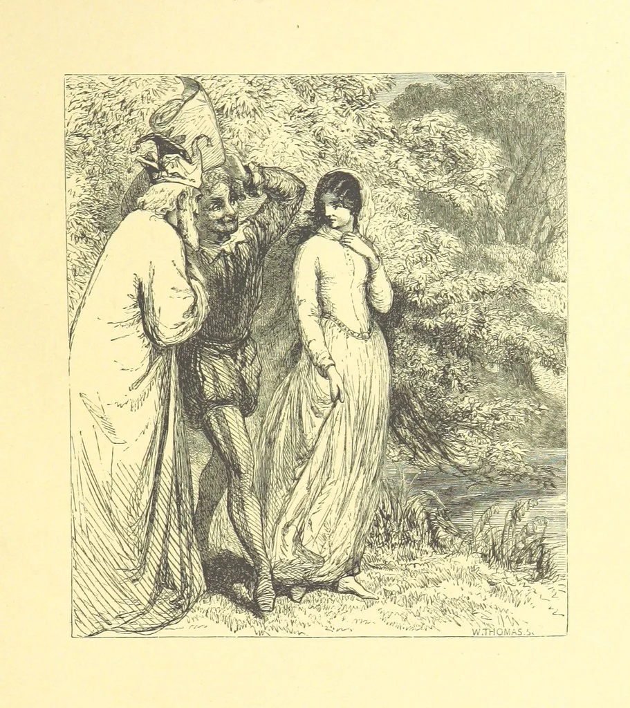 An illustration from Moore's Irish Melodies, Lalla Rookh, National Airs, Legendary Ballads, Songs, etc., with a memoir by J. F. Waller. Illustrations, etc, 1867, leaf 193