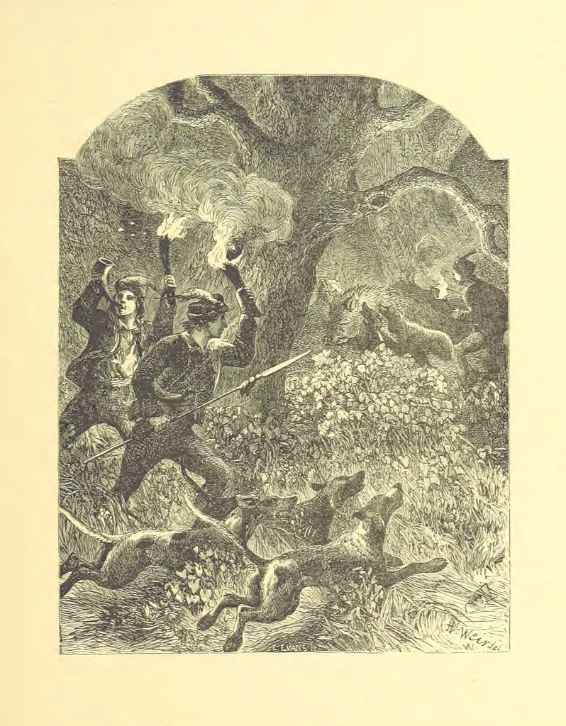 An illustration from Moore's Irish Melodies, Lalla Rookh, National Airs, Legendary Ballads, Songs, etc., with a memoir by J. F. Waller. Illustrations, etc, 1867, leaf 221