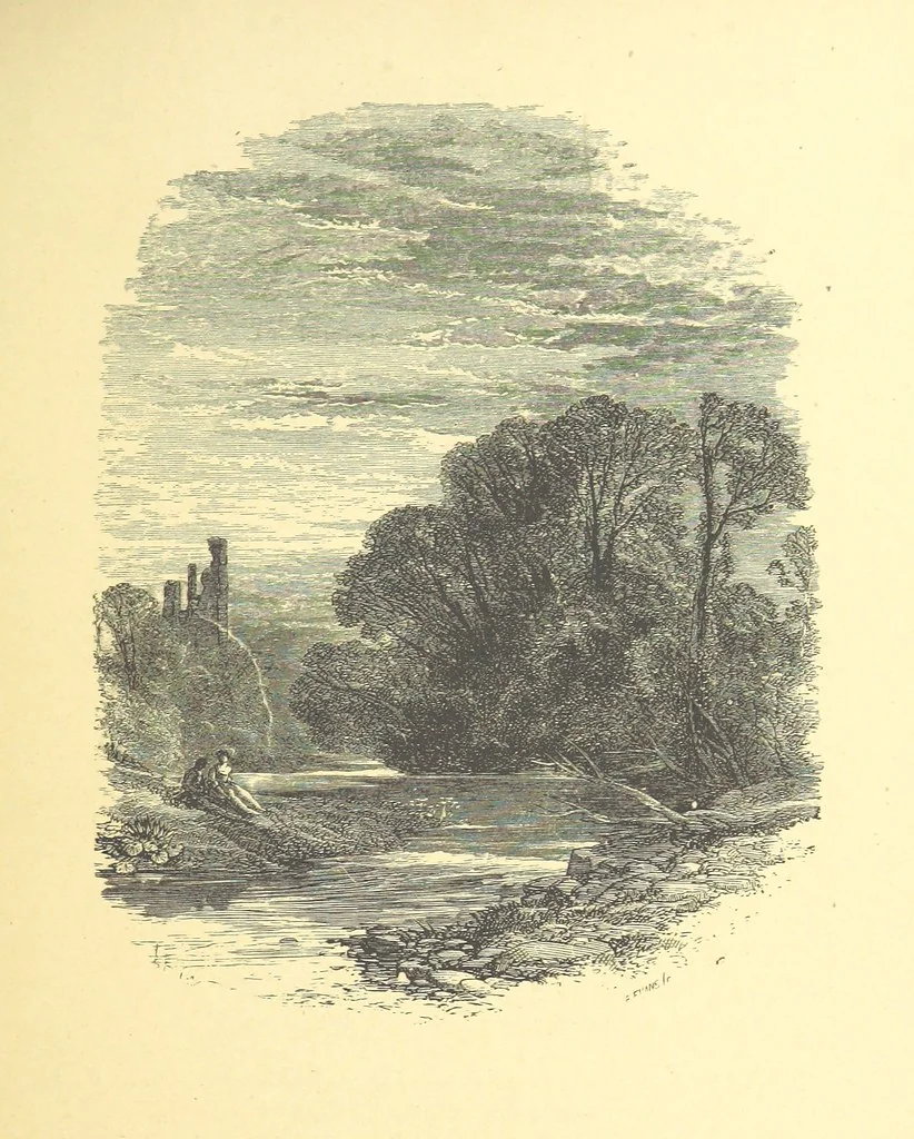 An illustration from Moore's Irish Melodies, Lalla Rookh, National Airs, Legendary Ballads, Songs, etc., with a memoir by J. F. Waller. Illustrations, etc, 1867, leaf 483