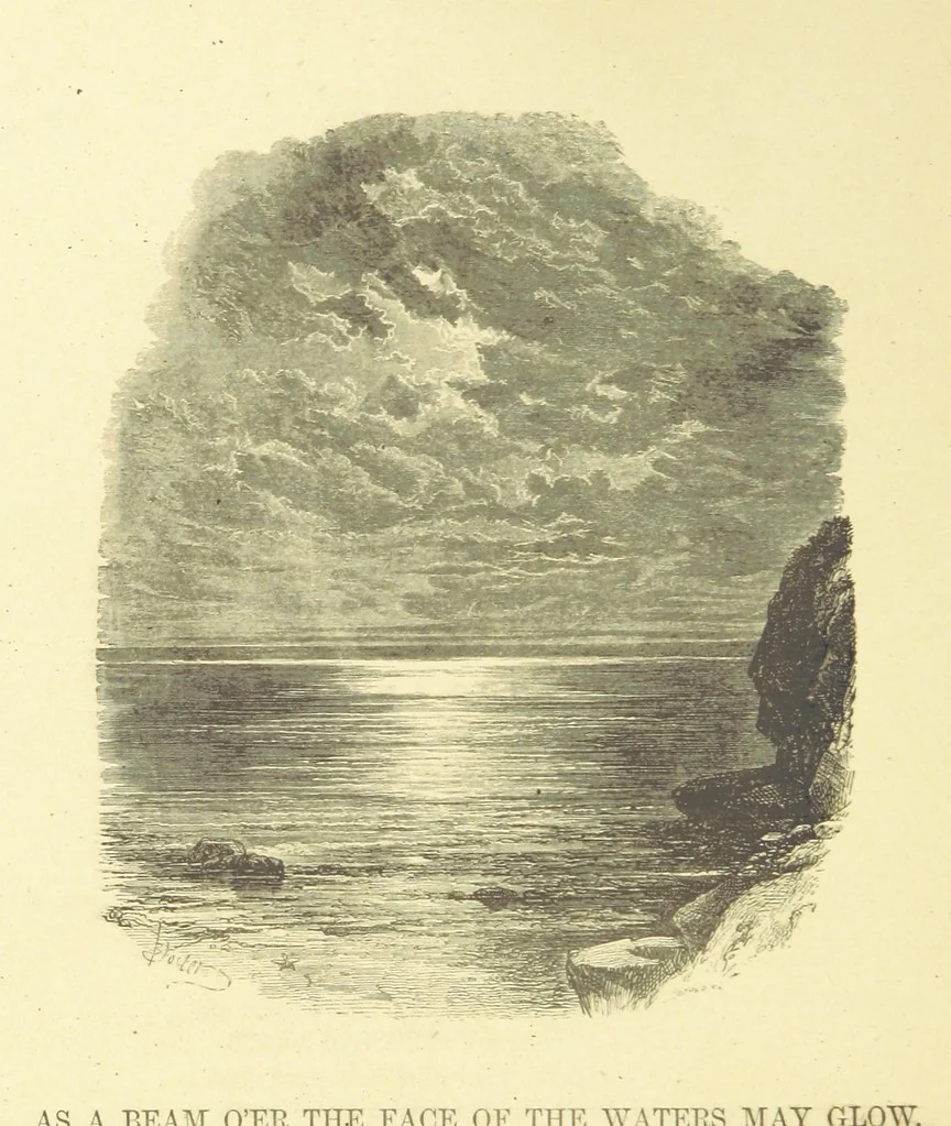 An illustration from Moore's Irish Melodies, Lalla Rookh, National Airs, Legendary Ballads, Songs, etc., with a memoir by J. F. Waller. Illustrations, etc, 1867, leaf 92