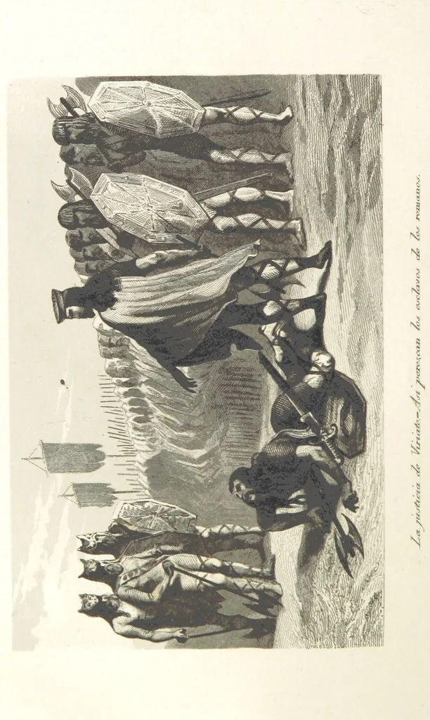 An illustration from Los Héroes y las Maravillas del Mundo. ... Anales del mundo desde los tiempos bíblicos hasta nuestros dias. ... Gran Memorandum histórico ... que comprende íntegras las obras siguientes. La Imparcial ... Historia Universal, escrita por el sabio Benedictino Clemente y su tan celebrado Arte de comprobar los datos de las fechas históricas, crónicas y otros antiguos documentos; ... continuada hasta hoy dia por M. de Saint Allais; la Historia de Alejandro el Grande, escrita por Quinto Curcio, la de Cártago y Roma, Anibal y los Escipiones, Pompeyo y Cesar, continuados los famosos Comentarios de este último; la de la guerra de Yugurta y Catilina, trasladado íntegro todo el Salustio. La Historia de la guerra de los Judios contra los Romanos. ... Descripcion del Capitolio, destruccion de Jerusalen, Martirio de los Macabeos, etc. escrita por Flavio Josefo, traducida del original Griego ... acompañadas dichas historias con las fideles tablas cronológicas de la citada obra de Clemente. ... Seguido todo de los tan celebrados cuadros de la pintura del hombre y de las maravillas que le rodean por ... Buffon, Cuvier, Lacepede, ... precedido del discurso sobre la Historia Universal por ... Bossuet. ... Dispuesto, ordenado, y completado el cuerpo general de la obra hasta el dia que termine por D. de Mora y Casarusa. Revisada la parte religiosa que comprende por I. Sayol y Echevarría. ... Quinta edicion, 1855, leaf 1456
