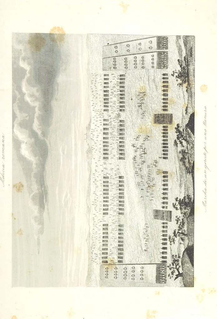 An illustration from Los Héroes y las Maravillas del Mundo. ... Anales del mundo desde los tiempos bíblicos hasta nuestros dias. ... Gran Memorandum histórico ... que comprende íntegras las obras siguientes. La Imparcial ... Historia Universal, escrita por el sabio Benedictino Clemente y su tan celebrado Arte de comprobar los datos de las fechas históricas, crónicas y otros antiguos documentos; ... continuada hasta hoy dia por M. de Saint Allais; la Historia de Alejandro el Grande, escrita por Quinto Curcio, la de Cártago y Roma, Anibal y los Escipiones, Pompeyo y Cesar, continuados los famosos Comentarios de este último; la de la guerra de Yugurta y Catilina, trasladado íntegro todo el Salustio. La Historia de la guerra de los Judios contra los Romanos. ... Descripcion del Capitolio, destruccion de Jerusalen, Martirio de los Macabeos, etc. escrita por Flavio Josefo, traducida del original Griego ... acompañadas dichas historias con las fideles tablas cronológicas de la citada obra de Clemente. ... Seguido todo de los tan celebrados cuadros de la pintura del hombre y de las maravillas que le rodean por ... Buffon, Cuvier, Lacepede, ... precedido del discurso sobre la Historia Universal por ... Bossuet. ... Dispuesto, ordenado, y completado el cuerpo general de la obra hasta el dia que termine por D. de Mora y Casarusa. Revisada la parte religiosa que comprende por I. Sayol y Echevarría. ... Quinta edicion, 1855, leaf 1519