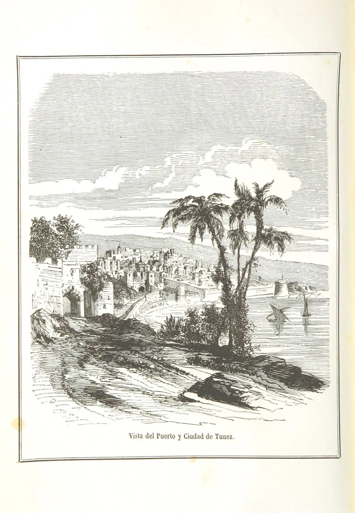 An illustration from Los Héroes y las Maravillas del Mundo. ... Anales del mundo desde los tiempos bíblicos hasta nuestros dias. ... Gran Memorandum histórico ... que comprende íntegras las obras siguientes. La Imparcial ... Historia Universal, escrita por el sabio Benedictino Clemente y su tan celebrado Arte de comprobar los datos de las fechas históricas, crónicas y otros antiguos documentos; ... continuada hasta hoy dia por M. de Saint Allais; la Historia de Alejandro el Grande, escrita por Quinto Curcio, la de Cártago y Roma, Anibal y los Escipiones, Pompeyo y Cesar, continuados los famosos Comentarios de este último; la de la guerra de Yugurta y Catilina, trasladado íntegro todo el Salustio. La Historia de la guerra de los Judios contra los Romanos. ... Descripcion del Capitolio, destruccion de Jerusalen, Martirio de los Macabeos, etc. escrita por Flavio Josefo, traducida del original Griego ... acompañadas dichas historias con las fideles tablas cronológicas de la citada obra de Clemente. ... Seguido todo de los tan celebrados cuadros de la pintura del hombre y de las maravillas que le rodean por ... Buffon, Cuvier, Lacepede, ... precedido del discurso sobre la Historia Universal por ... Bossuet. ... Dispuesto, ordenado, y completado el cuerpo general de la obra hasta el dia que termine por D. de Mora y Casarusa. Revisada la parte religiosa que comprende por I. Sayol y Echevarría. ... Quinta edicion, 1855, leaf 178