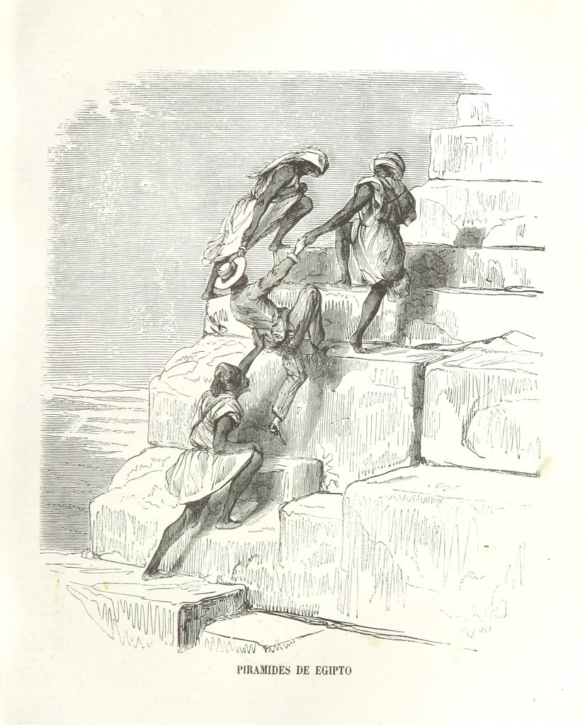 An illustration from Los Héroes y las Maravillas del Mundo. ... Anales del mundo desde los tiempos bíblicos hasta nuestros dias. ... Gran Memorandum histórico ... que comprende íntegras las obras siguientes. La Imparcial ... Historia Universal, escrita por el sabio Benedictino Clemente y su tan celebrado Arte de comprobar los datos de las fechas históricas, crónicas y otros antiguos documentos; ... continuada hasta hoy dia por M. de Saint Allais; la Historia de Alejandro el Grande, escrita por Quinto Curcio, la de Cártago y Roma, Anibal y los Escipiones, Pompeyo y Cesar, continuados los famosos Comentarios de este último; la de la guerra de Yugurta y Catilina, trasladado íntegro todo el Salustio. La Historia de la guerra de los Judios contra los Romanos. ... Descripcion del Capitolio, destruccion de Jerusalen, Martirio de los Macabeos, etc. escrita por Flavio Josefo, traducida del original Griego ... acompañadas dichas historias con las fideles tablas cronológicas de la citada obra de Clemente. ... Seguido todo de los tan celebrados cuadros de la pintura del hombre y de las maravillas que le rodean por ... Buffon, Cuvier, Lacepede, ... precedido del discurso sobre la Historia Universal por ... Bossuet. ... Dispuesto, ordenado, y completado el cuerpo general de la obra hasta el dia que termine por D. de Mora y Casarusa. Revisada la parte religiosa que comprende por I. Sayol y Echevarría. ... Quinta edicion, 1855, leaf 875