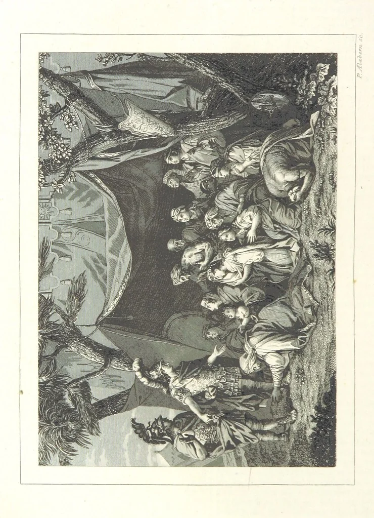 An illustration from Los Héroes y las Maravillas del Mundo. ... Anales del mundo desde los tiempos bíblicos hasta nuestros dias. ... Gran Memorandum histórico ... que comprende íntegras las obras siguientes. La Imparcial ... Historia Universal, escrita por el sabio Benedictino Clemente y su tan celebrado Arte de comprobar los datos de las fechas históricas, crónicas y otros antiguos documentos; ... continuada hasta hoy dia por M. de Saint Allais; la Historia de Alejandro el Grande, escrita por Quinto Curcio, la de Cártago y Roma, Anibal y los Escipiones, Pompeyo y Cesar, continuados los famosos Comentarios de este último; la de la guerra de Yugurta y Catilina, trasladado íntegro todo el Salustio. La Historia de la guerra de los Judios contra los Romanos. ... Descripcion del Capitolio, destruccion de Jerusalen, Martirio de los Macabeos, etc. escrita por Flavio Josefo, traducida del original Griego ... acompañadas dichas historias con las fideles tablas cronológicas de la citada obra de Clemente. ... Seguido todo de los tan celebrados cuadros de la pintura del hombre y de las maravillas que le rodean por ... Buffon, Cuvier, Lacepede, ... precedido del discurso sobre la Historia Universal por ... Bossuet. ... Dispuesto, ordenado, y completado el cuerpo general de la obra hasta el dia que termine por D. de Mora y Casarusa. Revisada la parte religiosa que comprende por I. Sayol y Echevarría. ... Quinta edicion, 1855, leaf 952
